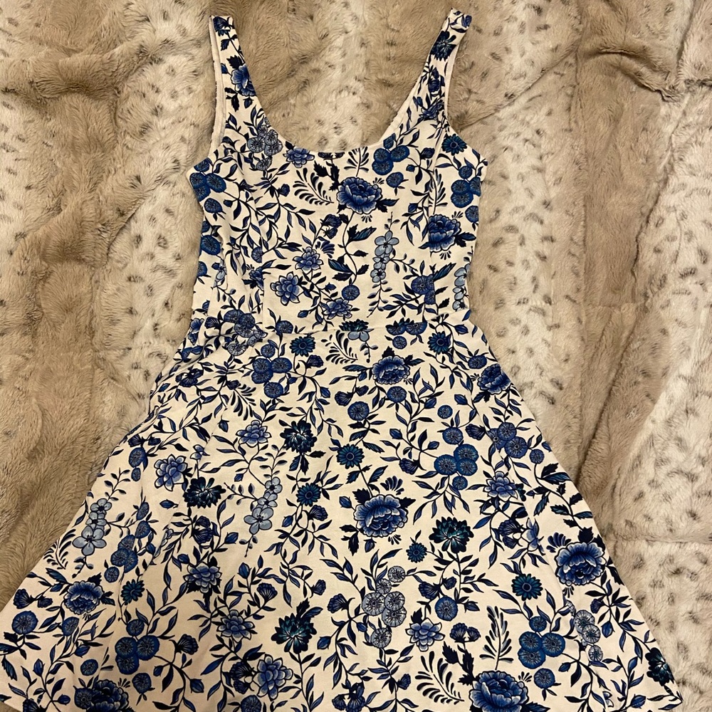 Blue Floral Summer Dress